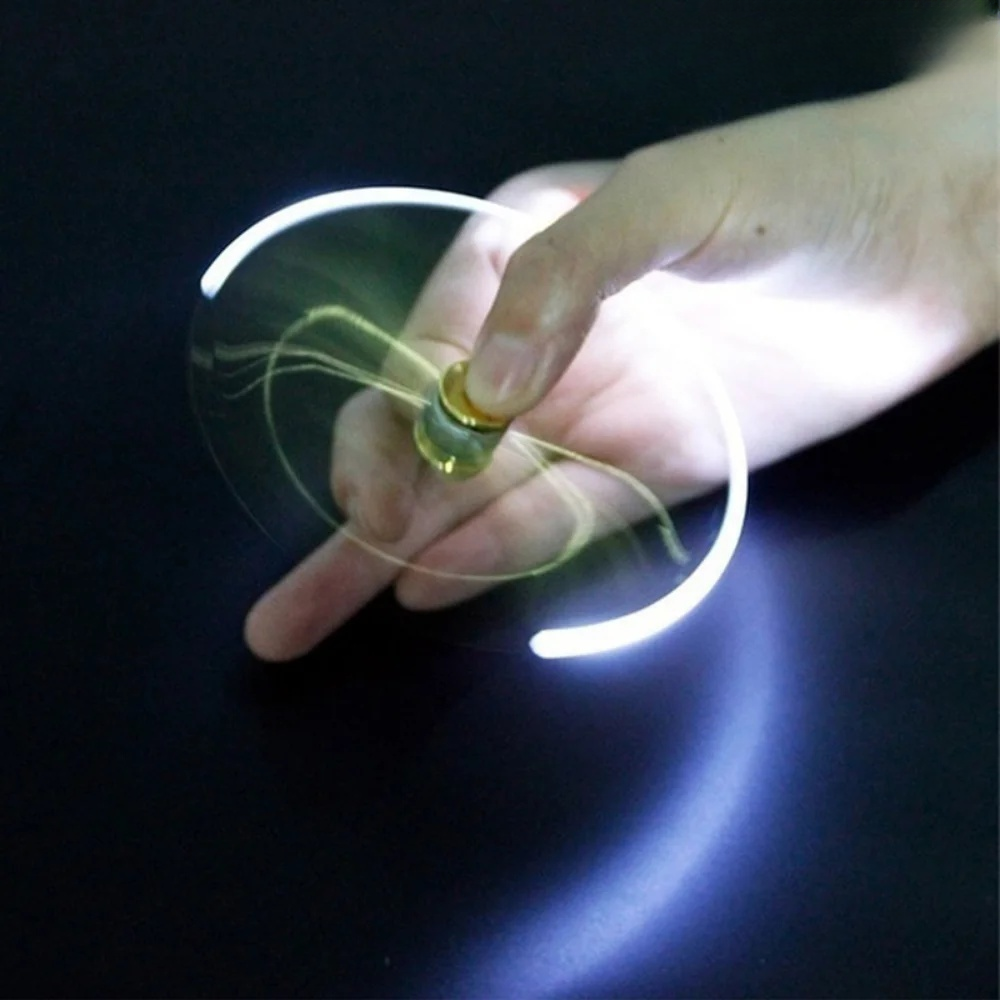 Relieve Stress Spinner Pen Gyroscope Decompression Light Ball Pen Shape Finger Gyro Writing Pen