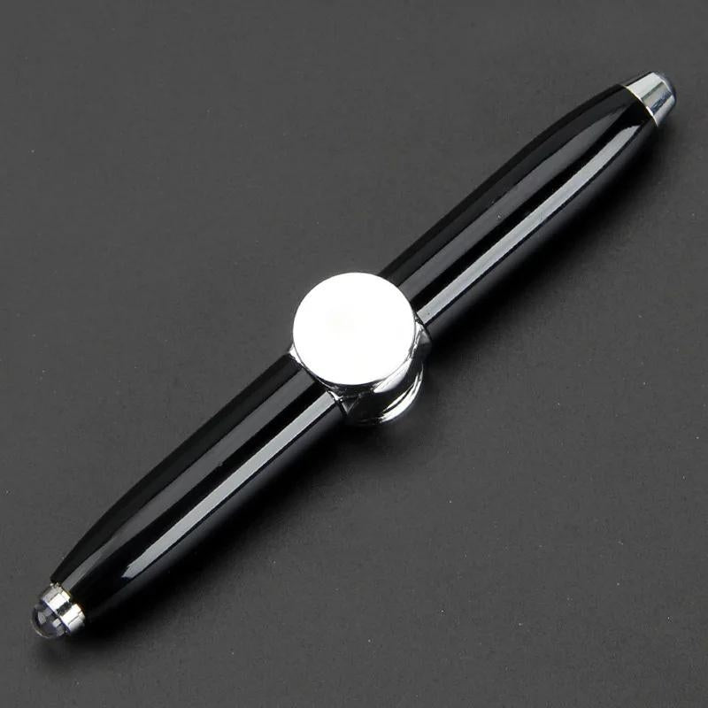 Relieve Stress Spinner Pen Gyroscope Decompression Light Ball Pen Shape Finger Gyro Writing Pen