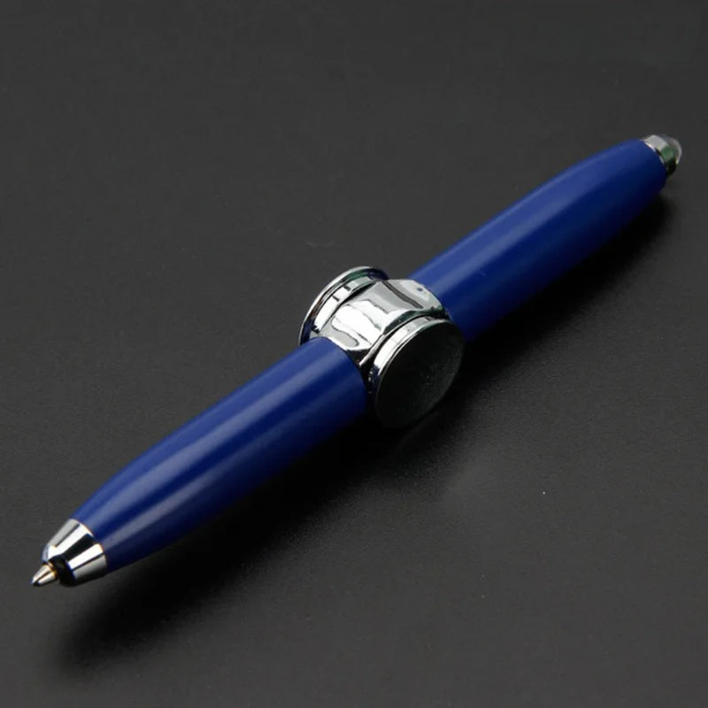 Relieve Stress Spinner Pen Gyroscope Decompression Light Ball Pen Shape Finger Gyro Writing Pen