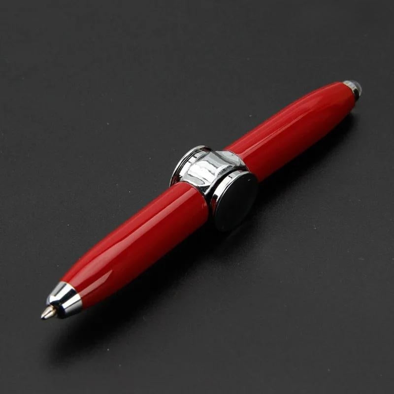 Relieve Stress Spinner Pen Gyroscope Decompression Light Ball Pen Shape Finger Gyro Writing Pen