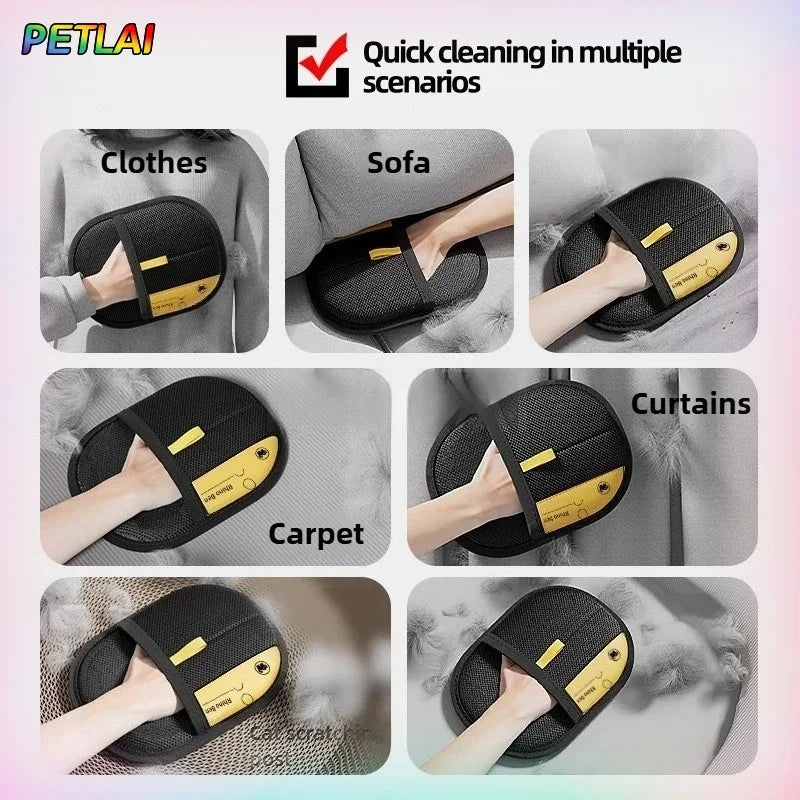 Reusable Pet Hair Removal Glove – Grooming & Furniture Cleaner for Cats, Dogs, Clothes and Carpets