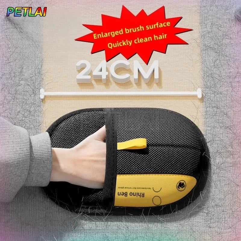 Reusable Pet Hair Removal Glove – Grooming & Furniture Cleaner for Cats, Dogs, Clothes and Carpets