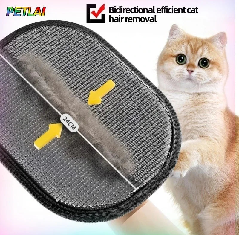 Reusable Pet Hair Removal Glove – Grooming & Furniture Cleaner for Cats, Dogs, Clothes and Carpets
